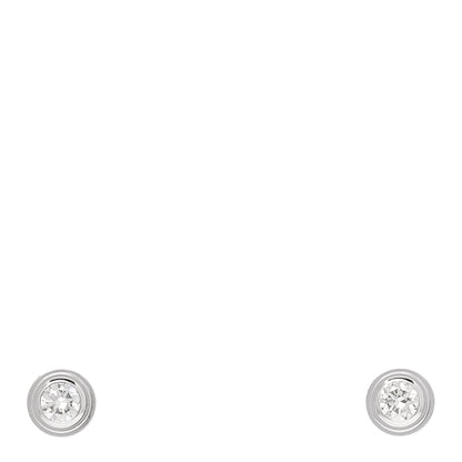 Cartier 18K White Gold Diamond XS D'Amour Earrings 1 of 5