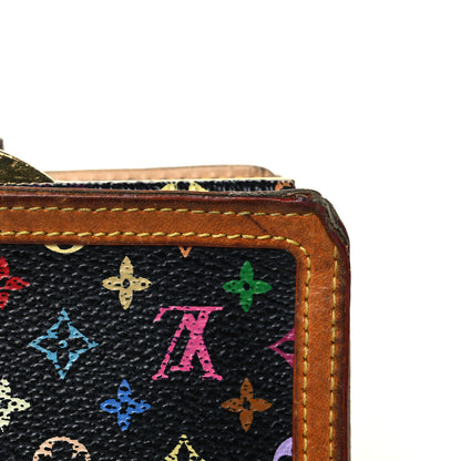 Louis Vuitton Monogram Multicolor French Purse Wallet Black 14 of 17