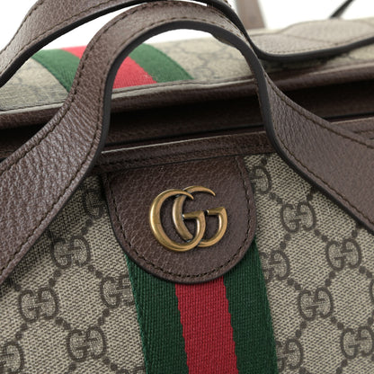 Gucci GG Supreme Monogram Web Ophidia Duffle Bag Beige New Acero 11 of 12