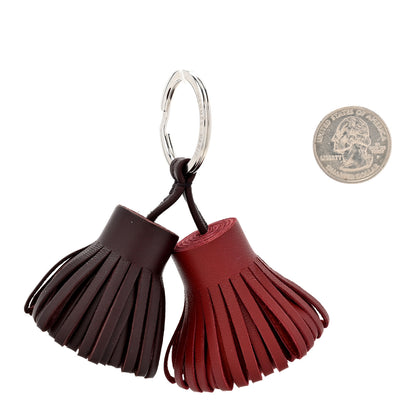 Hermes Lambskin Carmen Uno-Dos Key Holder Rouge Sellier Rouge H 2 of 3