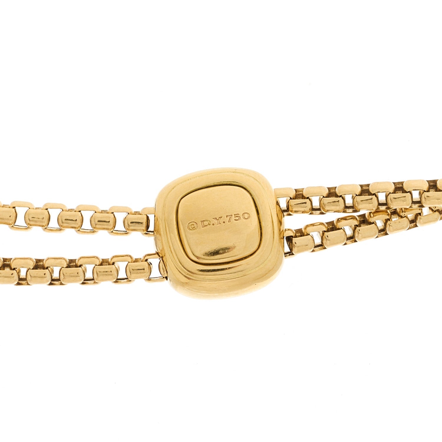 David Yurman 18K Yellow Gold Diamond Imperial Topaz Wrapped Amulet Pendant Cable Amulet Vehicle Box Chain Necklace 4 of 4
