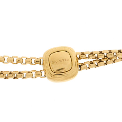 David Yurman 18K Yellow Gold Diamond Imperial Topaz Wrapped Amulet Pendant Cable Amulet Vehicle Box Chain Necklace 4 of 4