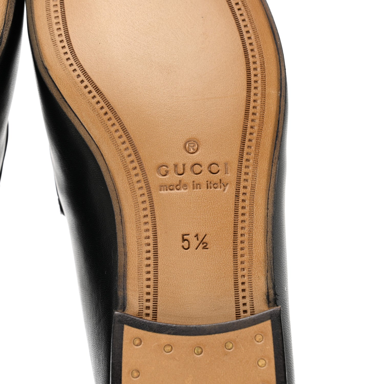Gucci Lambskin Mens Brixton Horsebit Loafers 5.5 Black 6 of 9