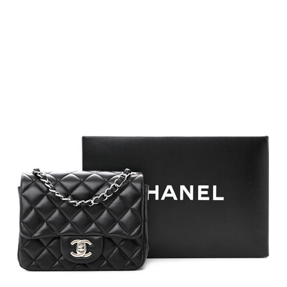 Chanel Lambskin Quilted Mini Square Flap Black 16 of 16