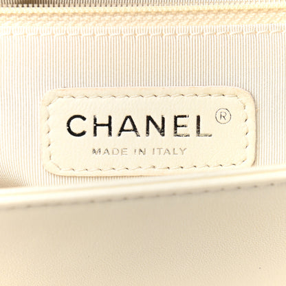 Chanel Lambskin Quilted Large Boy Flap Black White 6 of 10
