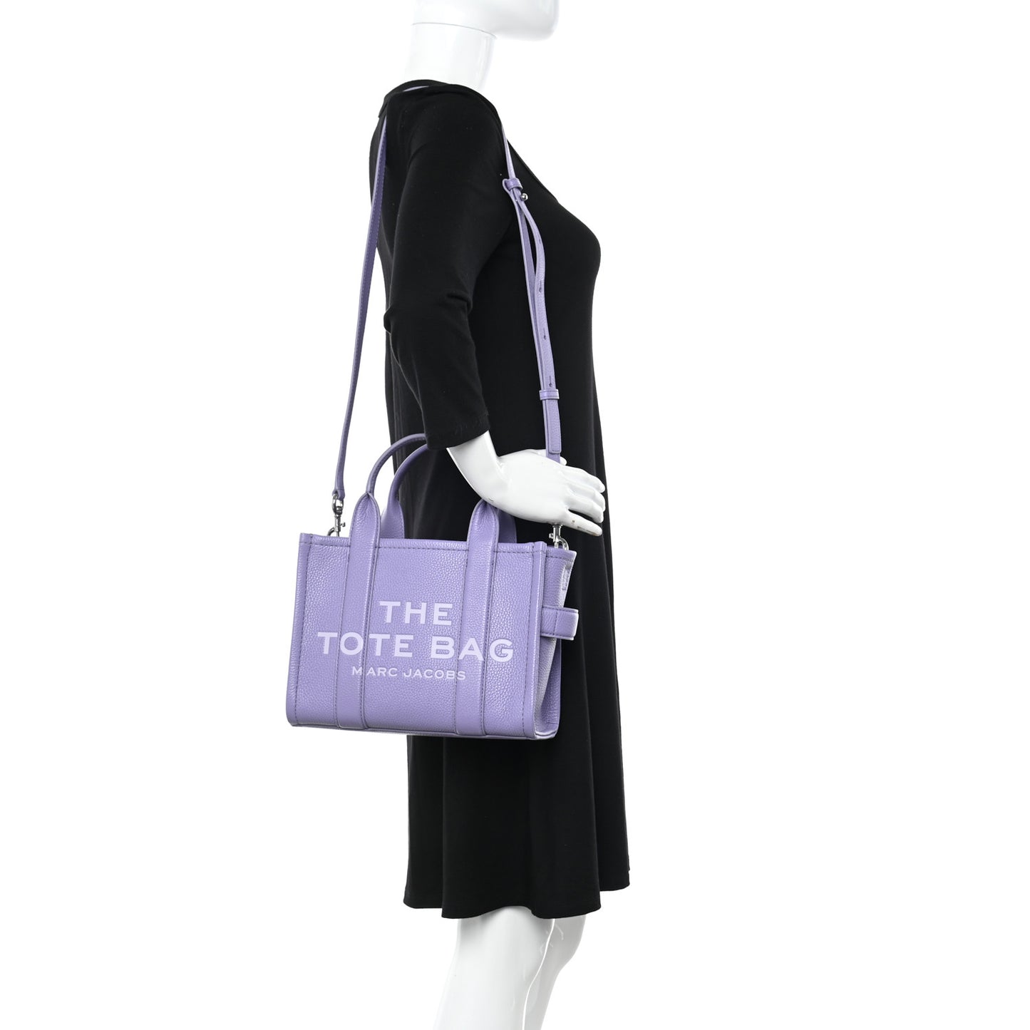 Grained Calfskin Small The Tote Bag Purple