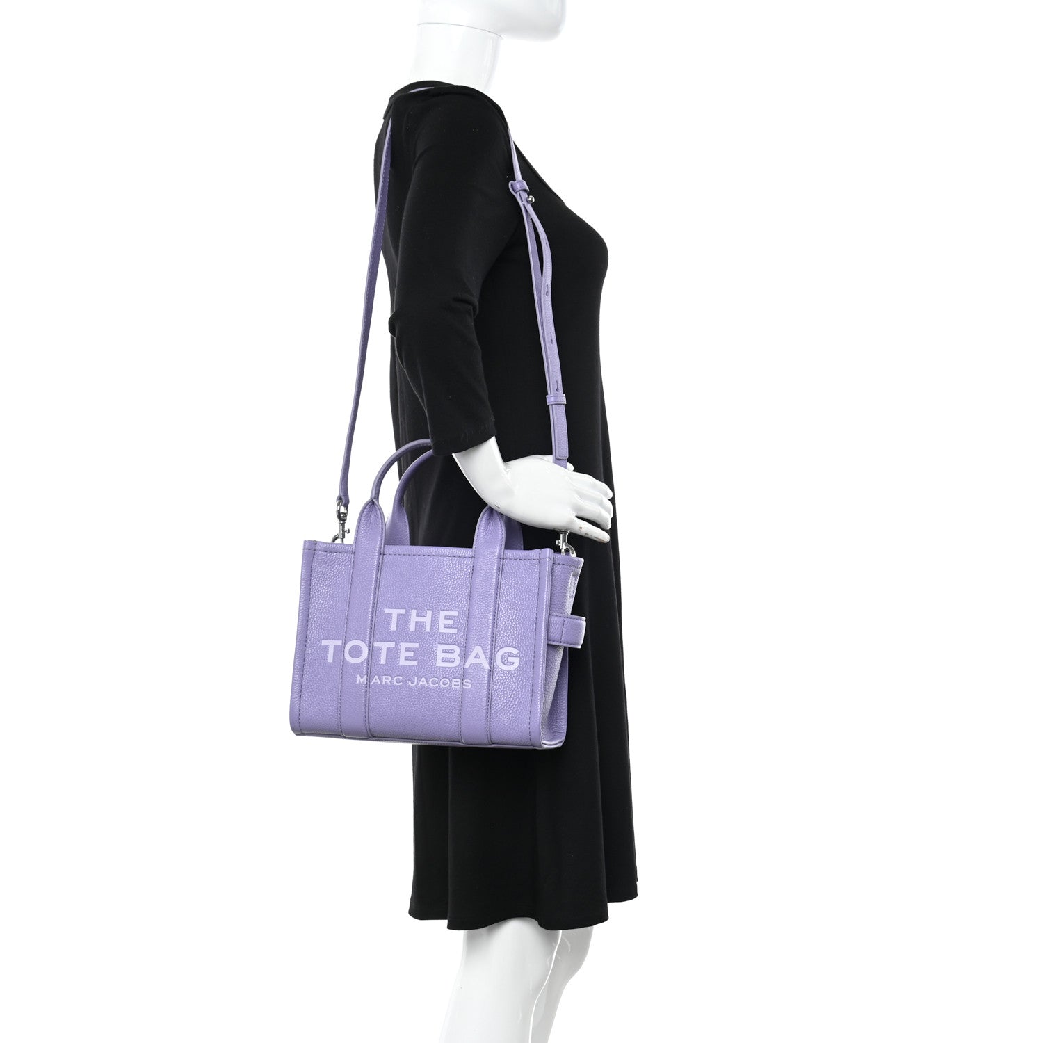 Marc Jacobs Grained Calfskin Small The Tote Bag Purple 2 of 10