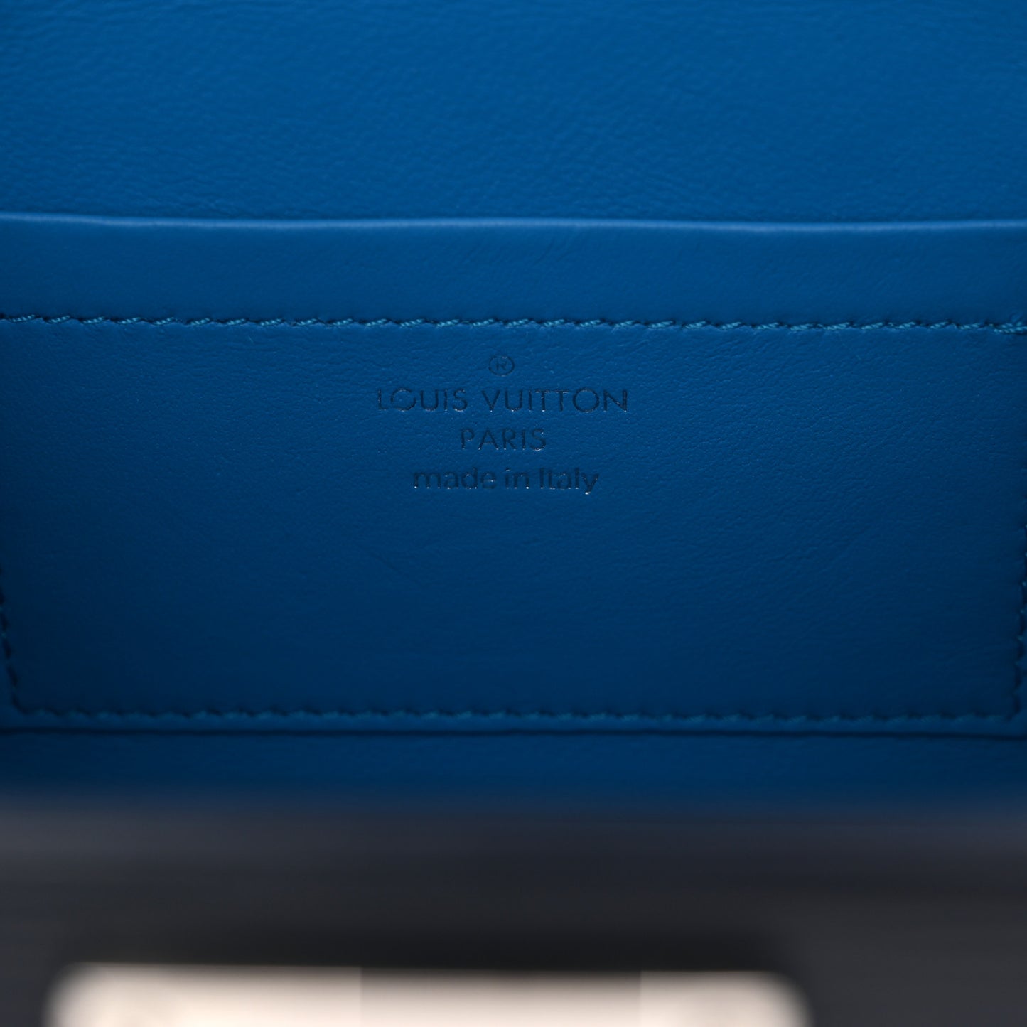 Epi Bleecker Box Indigo Coquelicot