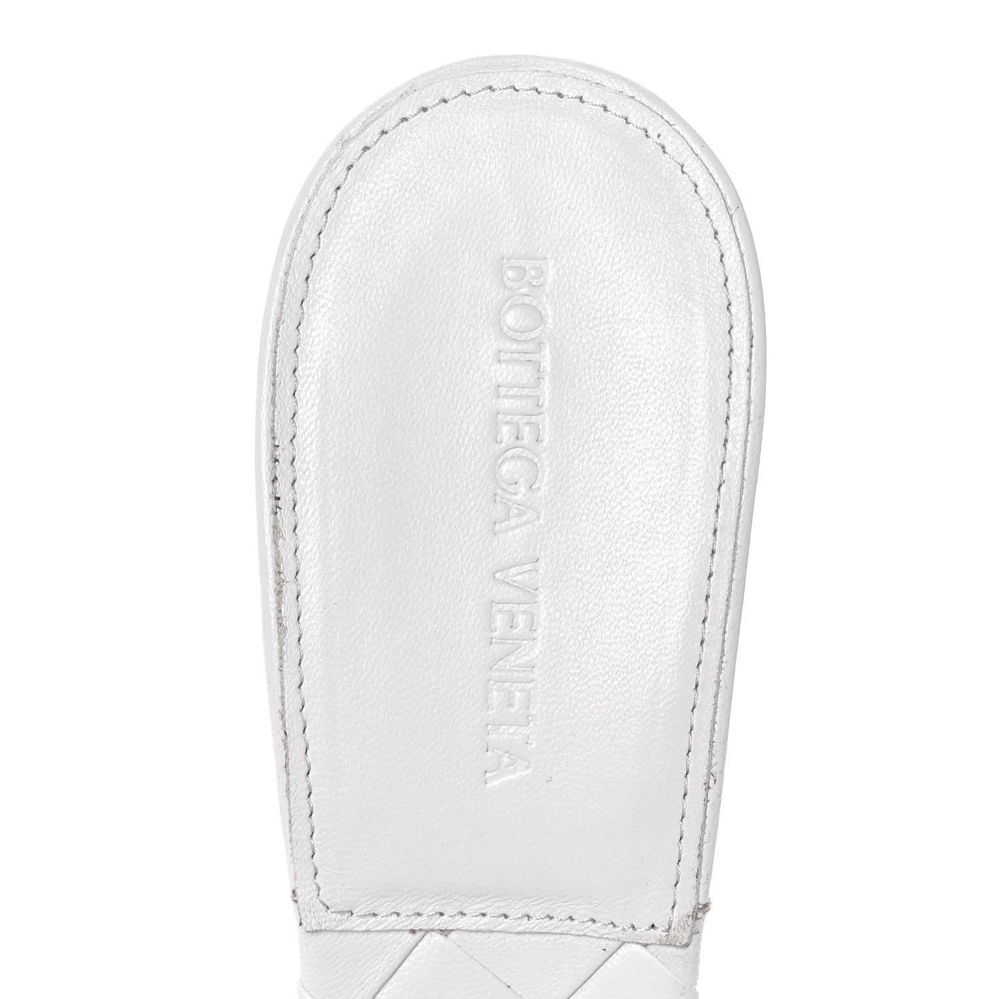 Nappa Maxi Intrecciato Lido Mule Sandals 40 Optic White