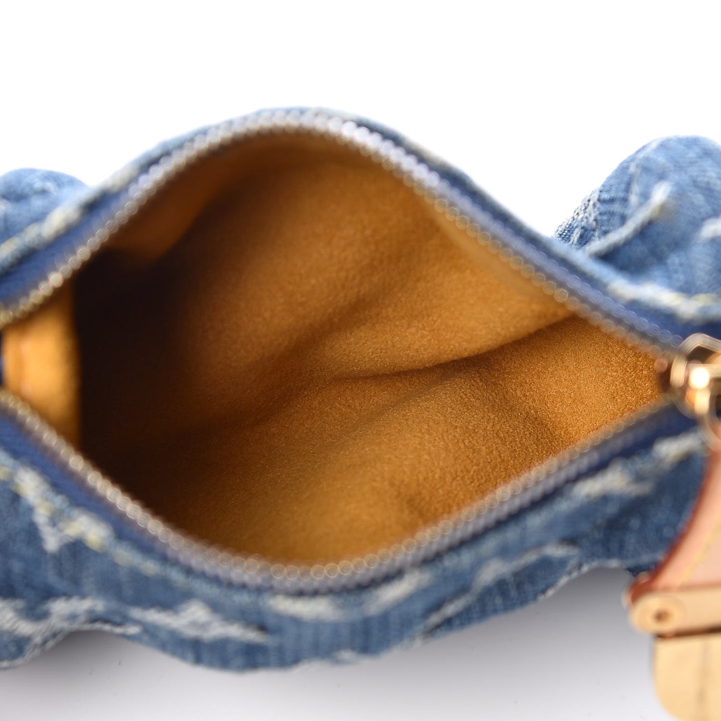 Monogram Denim Pochette Speedy PM Key Holder Blue