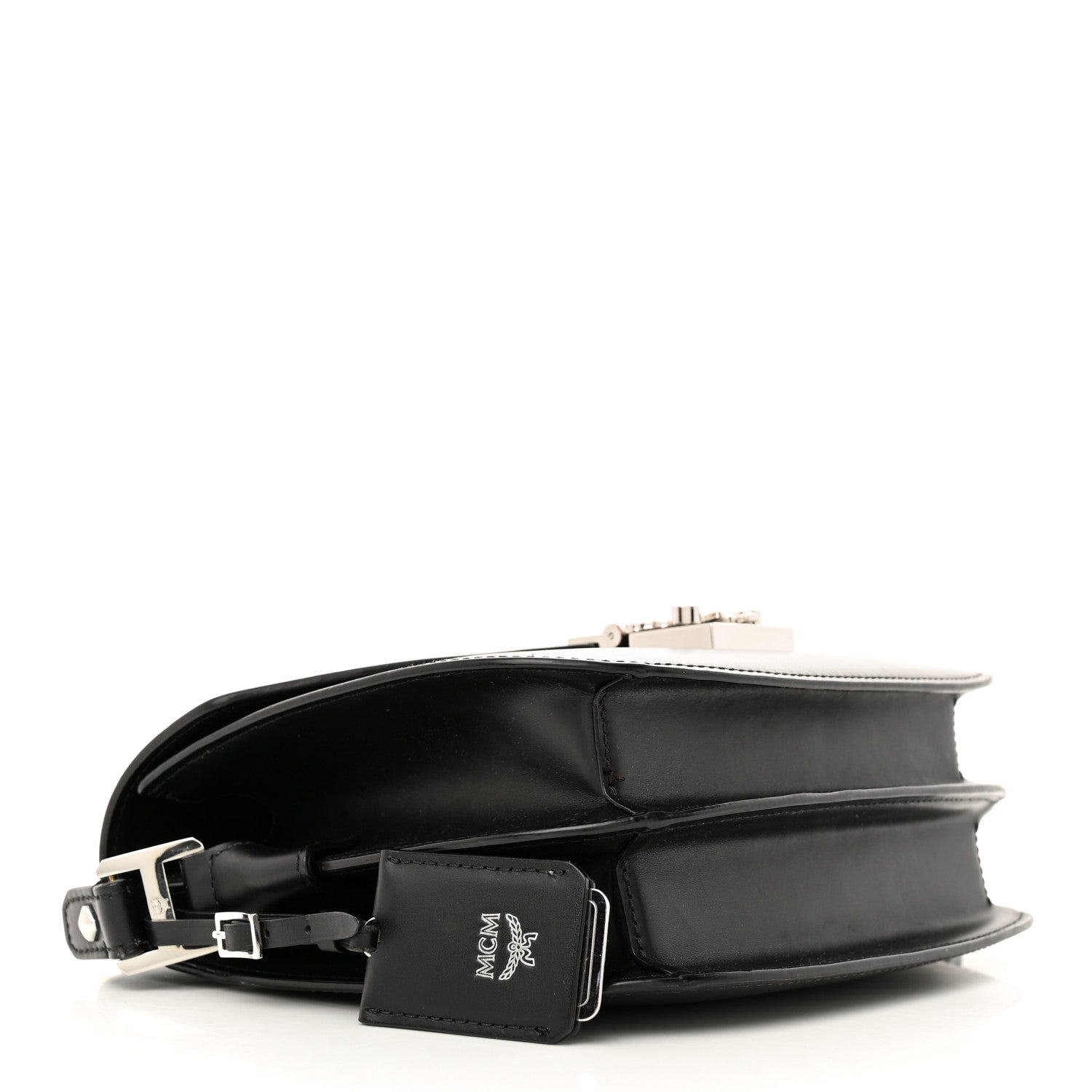 MCM Calfskin Patricia Park Avenue Crossbody Bag Black 4 of 18
