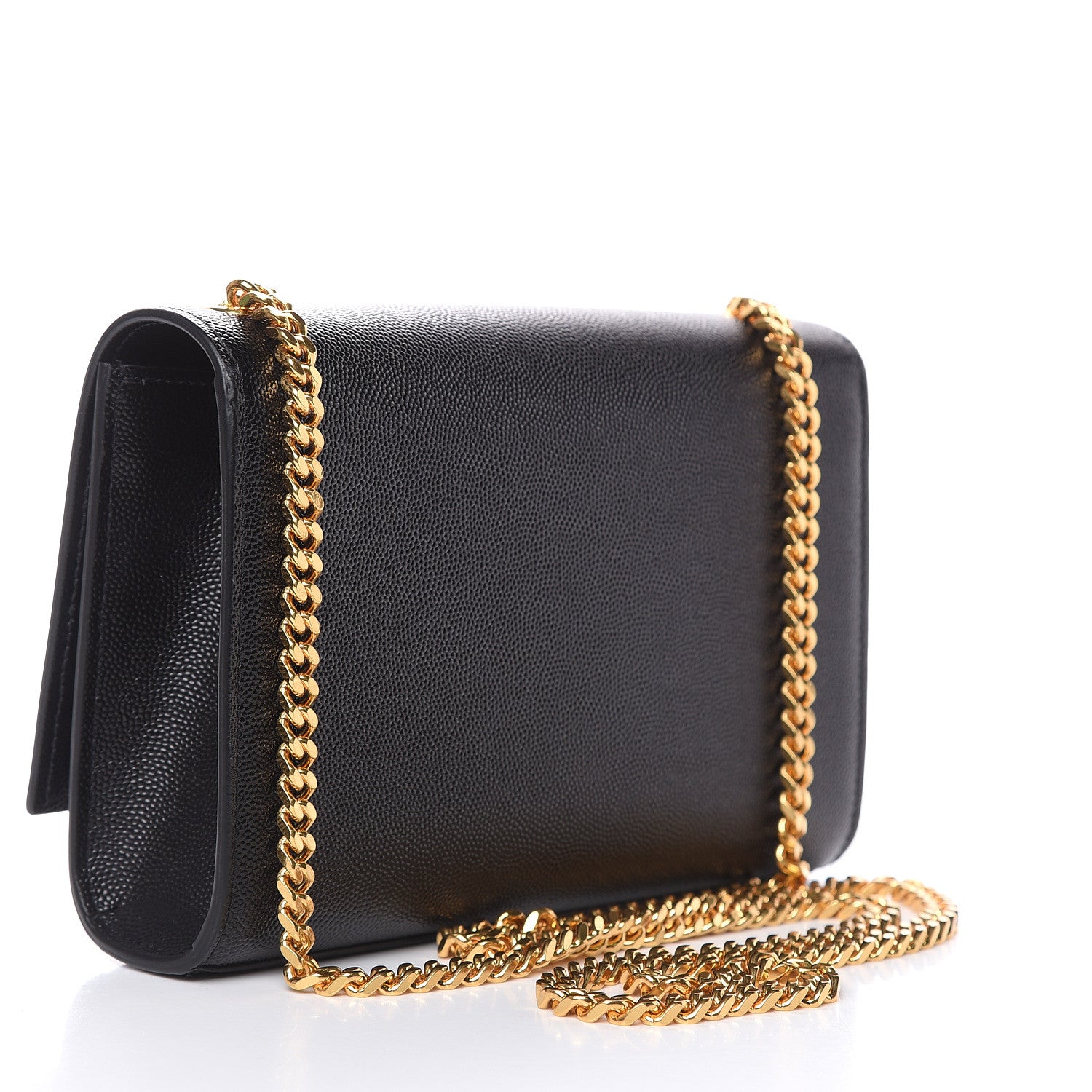 Saint Laurent Grain De Poudre Small Monogram Kate Satchel Black 3 of 9