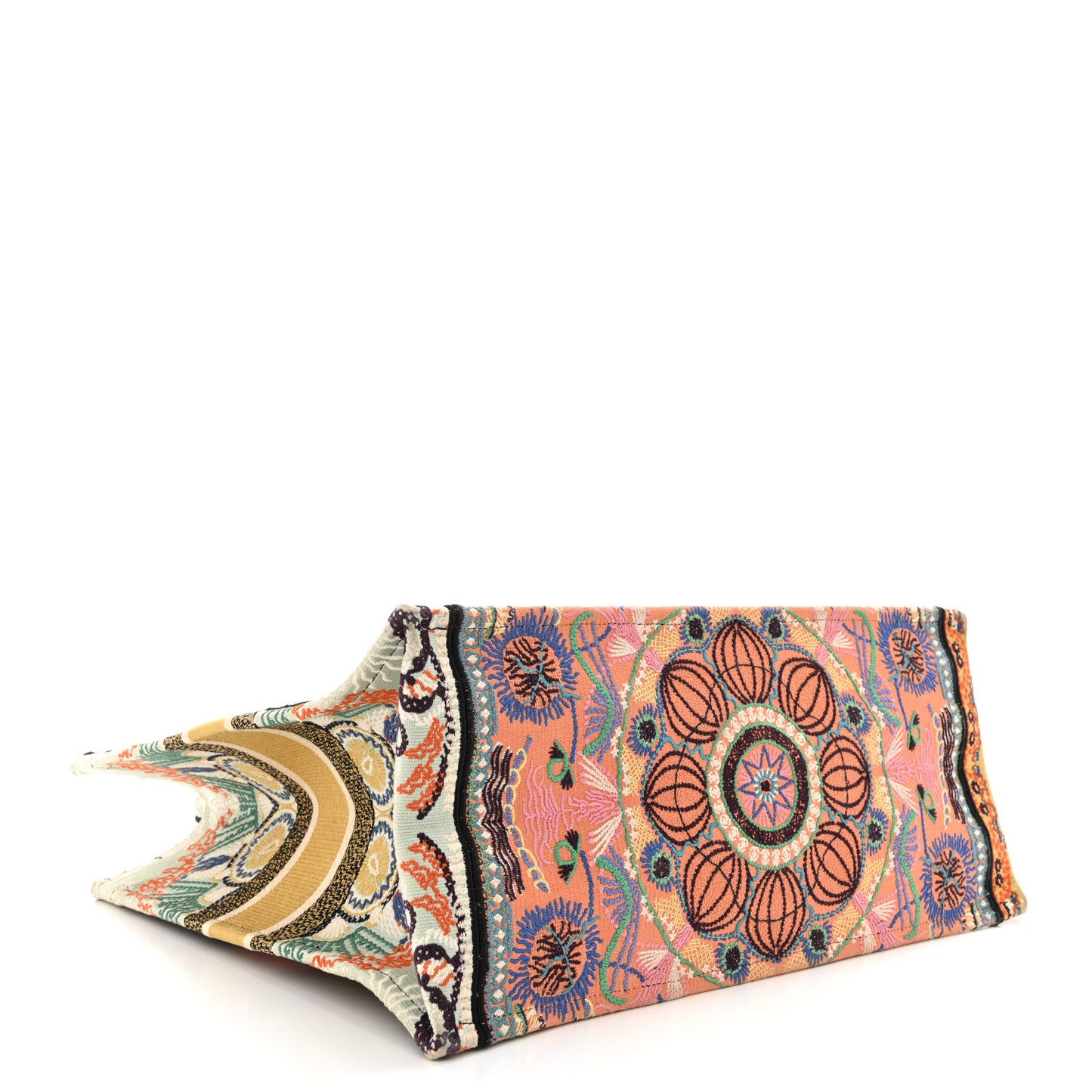 DIOR Canvas Embroidered Large In Lights Book Tote Multicolor