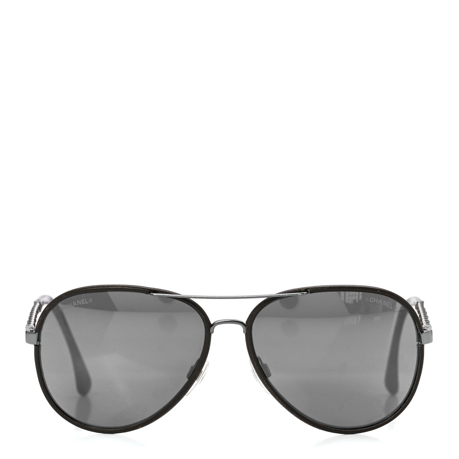 Chanel Metal Pilot Winter Sunglasses 4219-Q Dark Brown 2 of 8