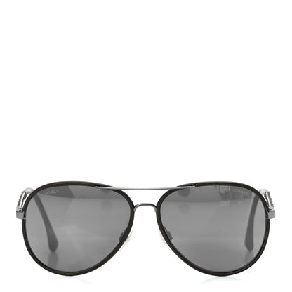 Chanel Metal Pilot Winter Sunglasses 4219-Q Dark Brown 2 of 8