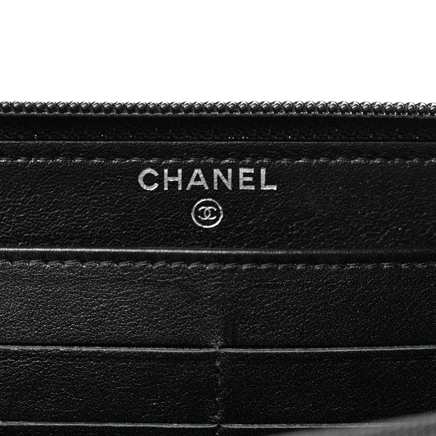 Chanel Caviar Large Timeless CC Zip Around Wallet Black 6 of 8