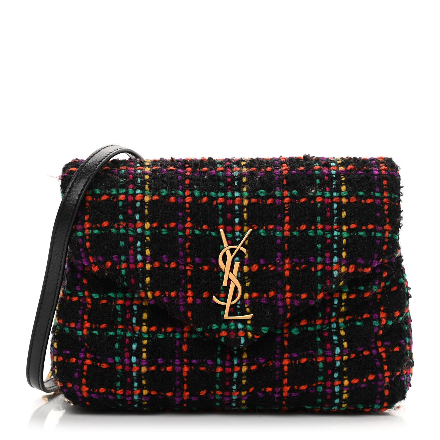 Saint Laurent Tweed Toy Loulou Shoulder Bag Black 1 of 15
