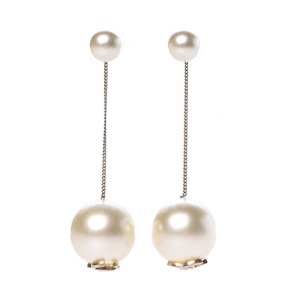 Chanel Pearl CC Drop Earrings Gold 1 of 5