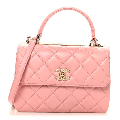 Chanel Lambskin Quilted Small Trendy CC Flap Dual Handle Bag Light Pink 1 of 10