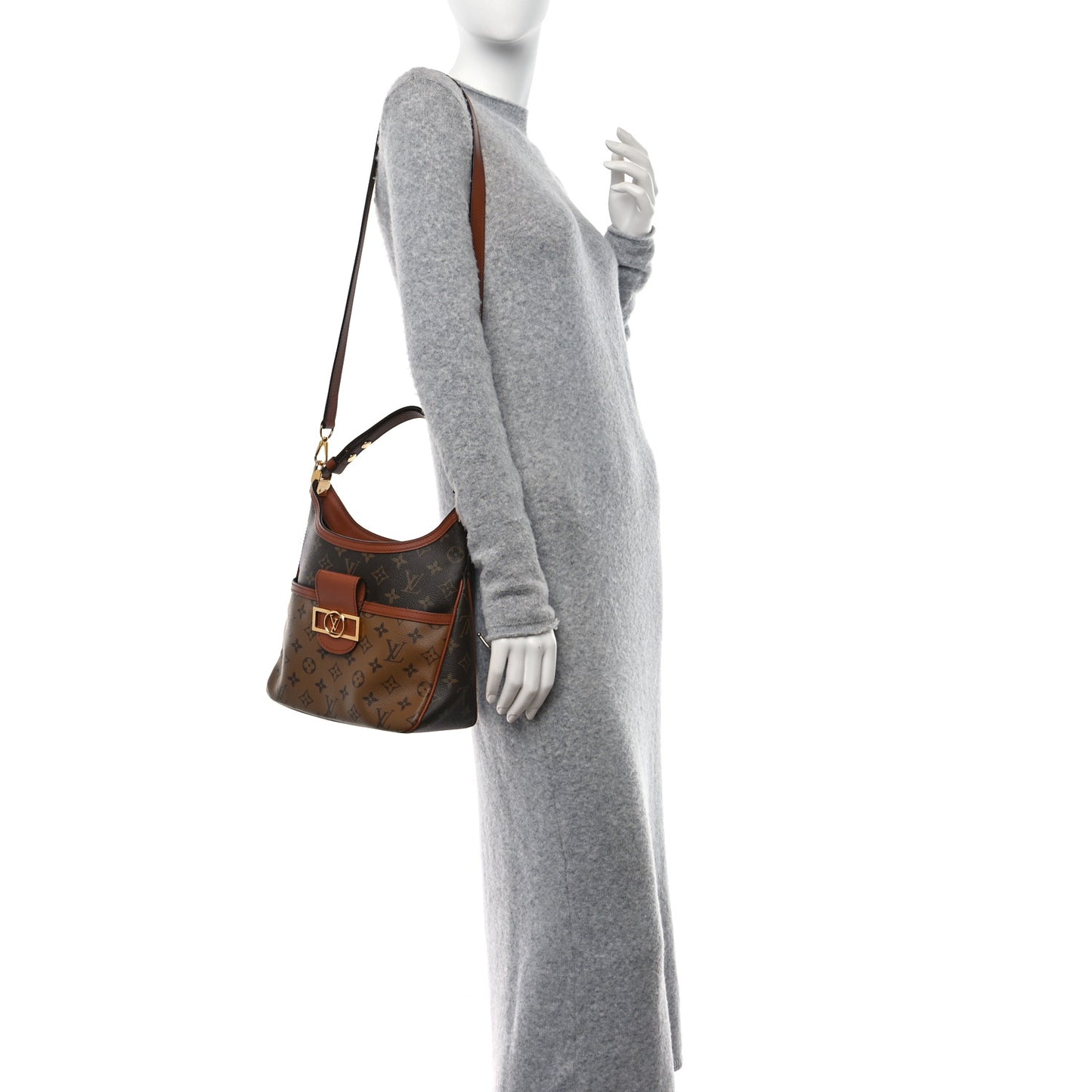 Reverse Monogram Dauphine Hobo PM