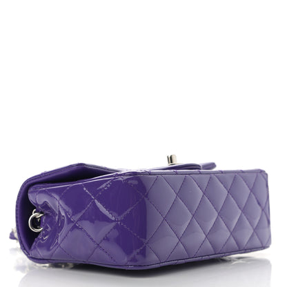 Chanel Patent Quilted Mini Rectangular Flap Purple 4 of 13