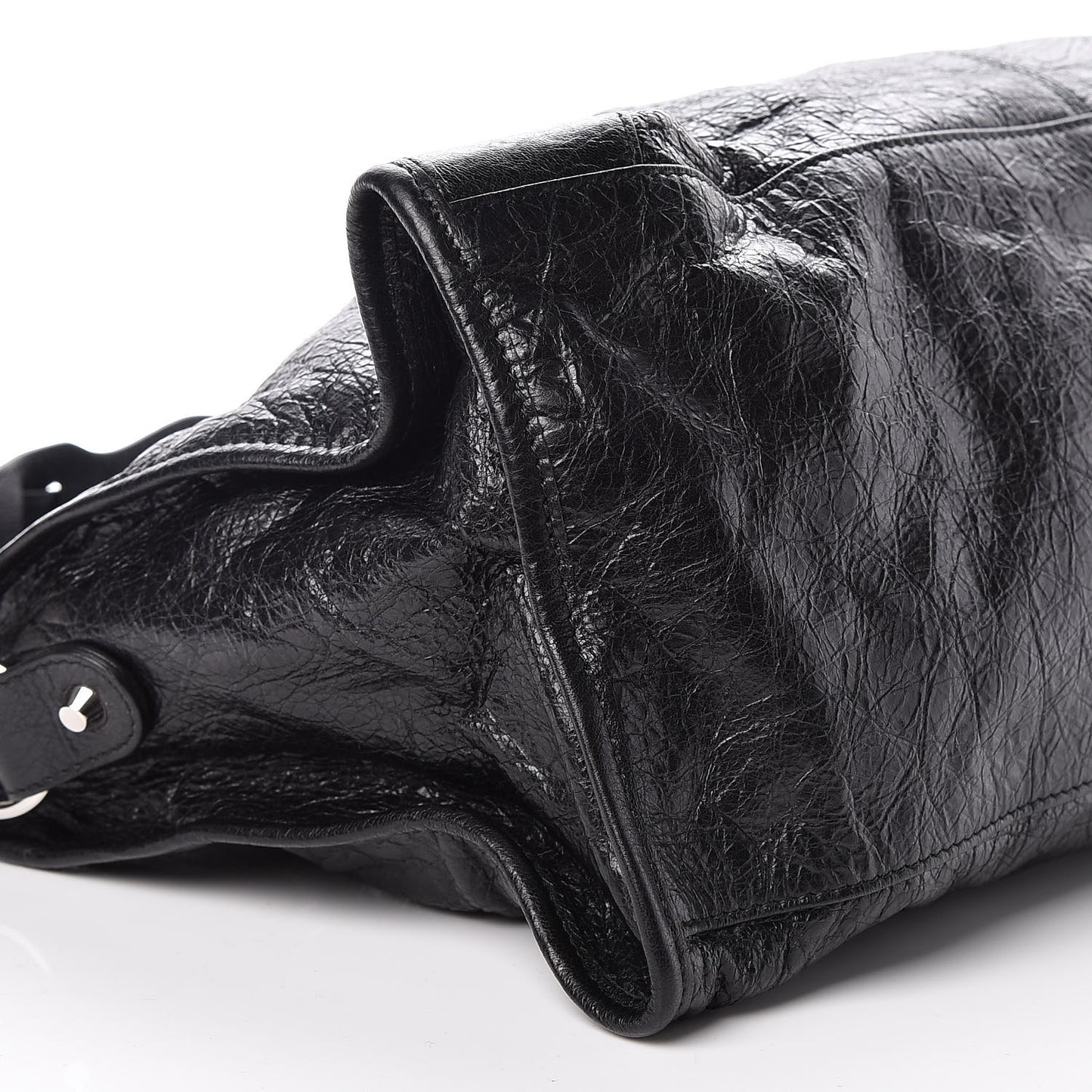 Agneau Classic Silver Hardware Part Time Black