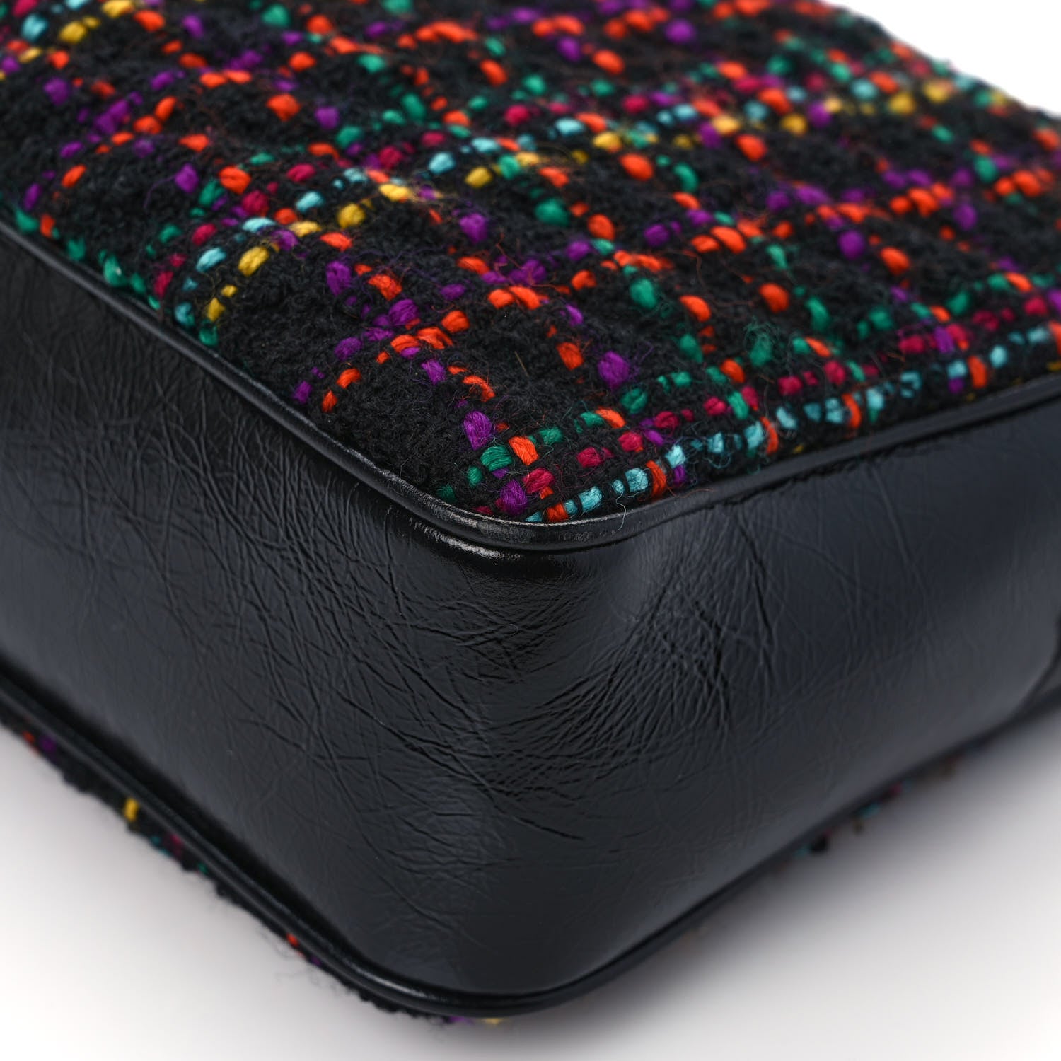 Saint Laurent Tweed Calfskin Monogram Lou Camera Bag Black 11 of 11