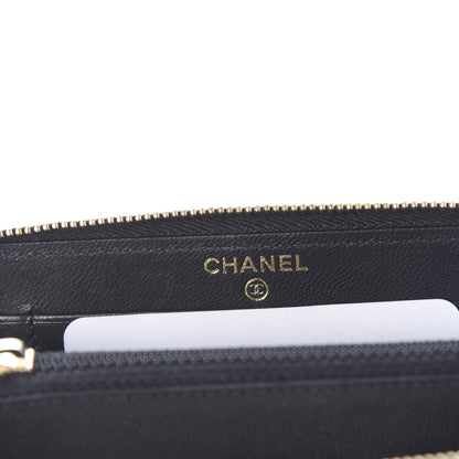 Chanel Lambskin Quilted 19 Zipped Wallet Black 8 of 11