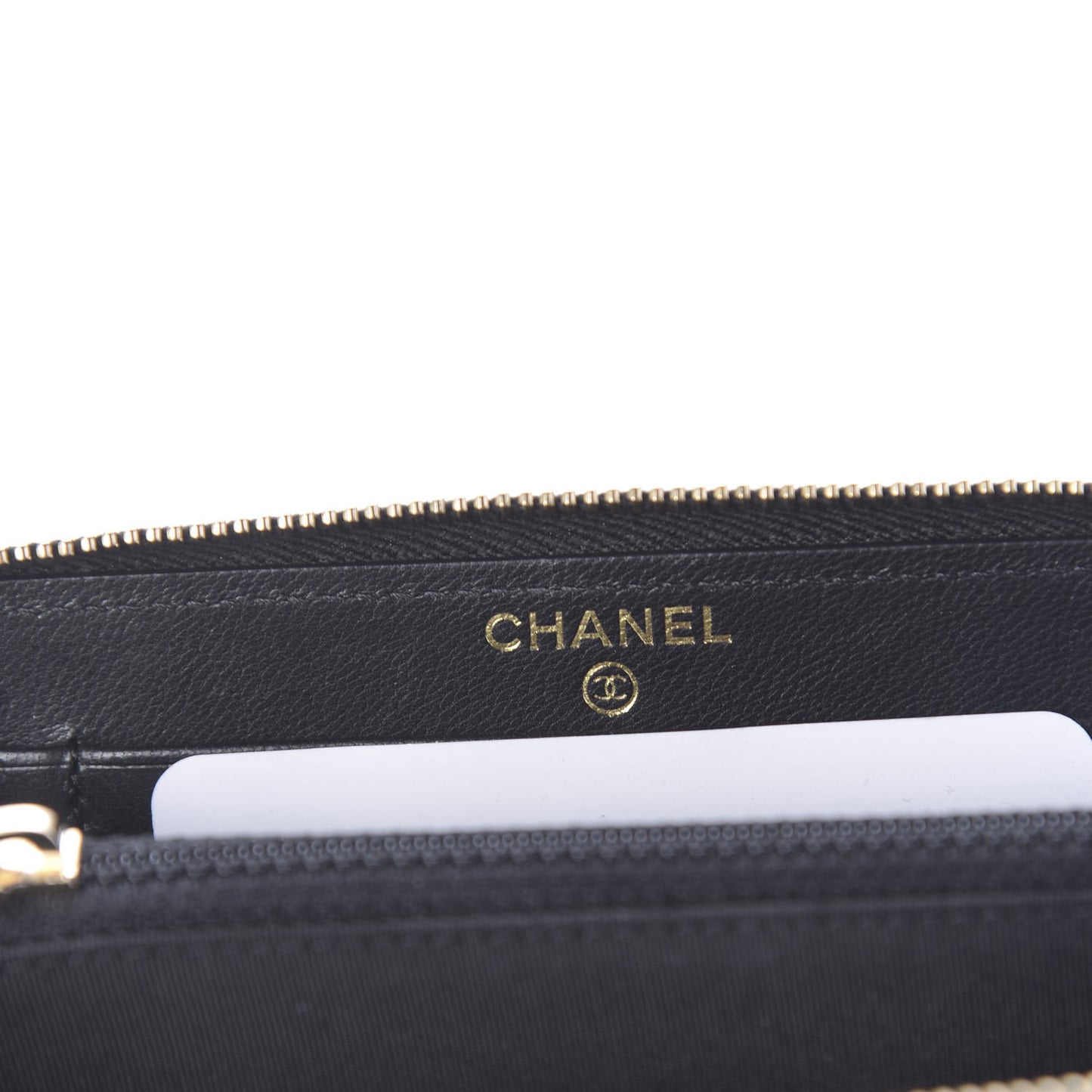 Lambskin Quilted 19 Zipped Wallet Black