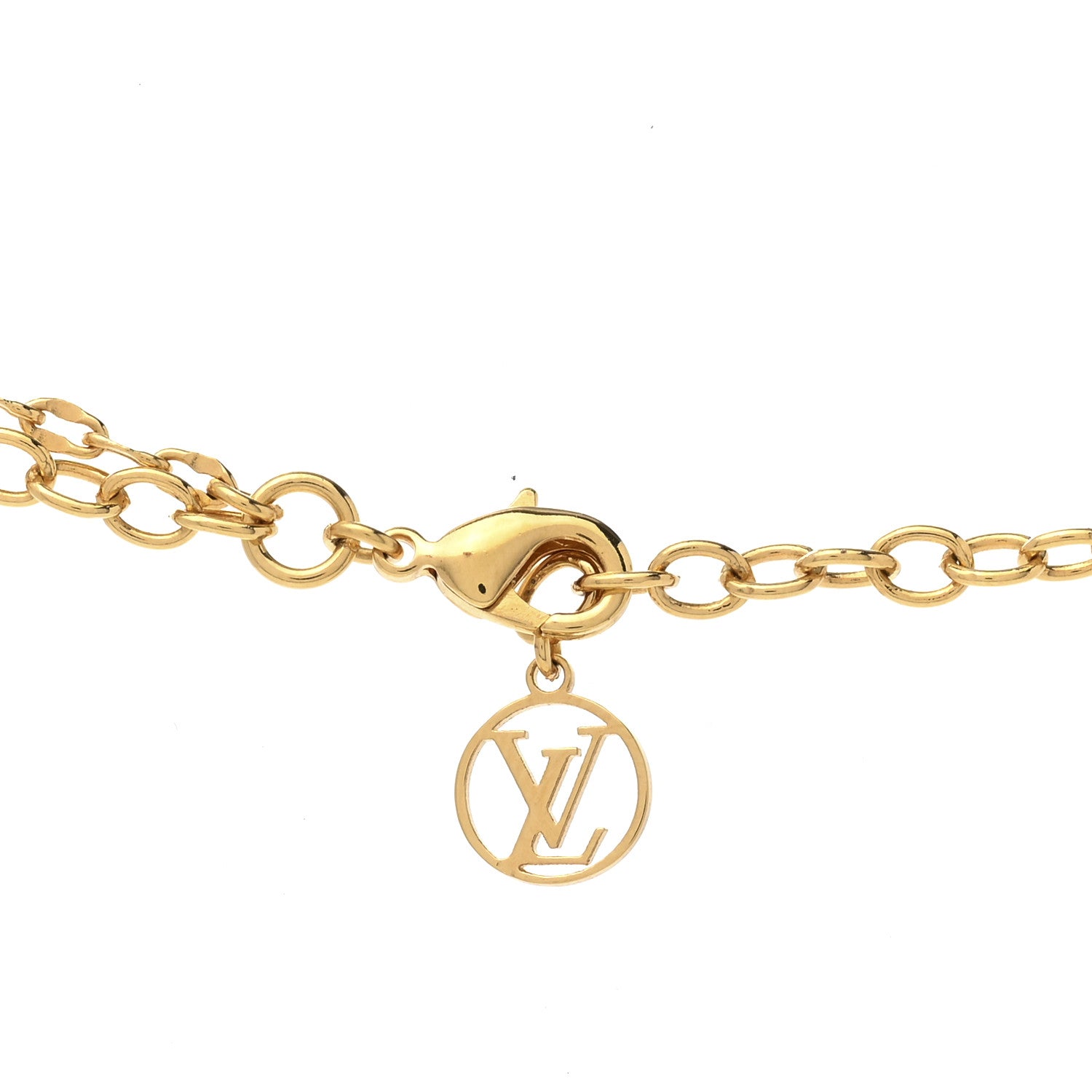 Louis Vuitton Metal Blooming Strass Necklace Gold 5 of 7