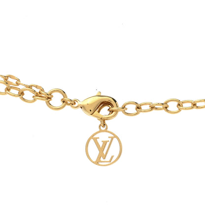Louis Vuitton Metal Blooming Strass Necklace Gold 5 of 7