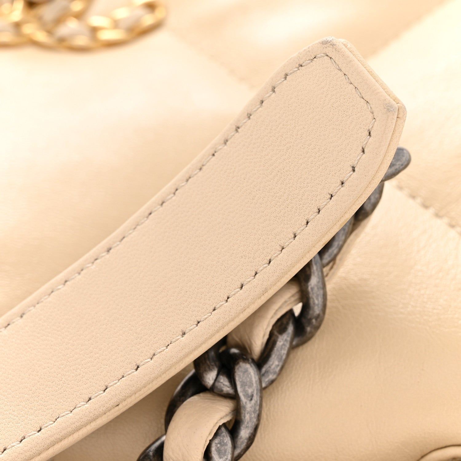 Chanel Lambskin Quilted Medium Chanel 19 Flap Beige 14 of 15