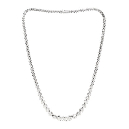 Parker & West by FASHIONPHILE 14K White Gold Diamond 10.03ctw Graduated Necklace 3 of 5