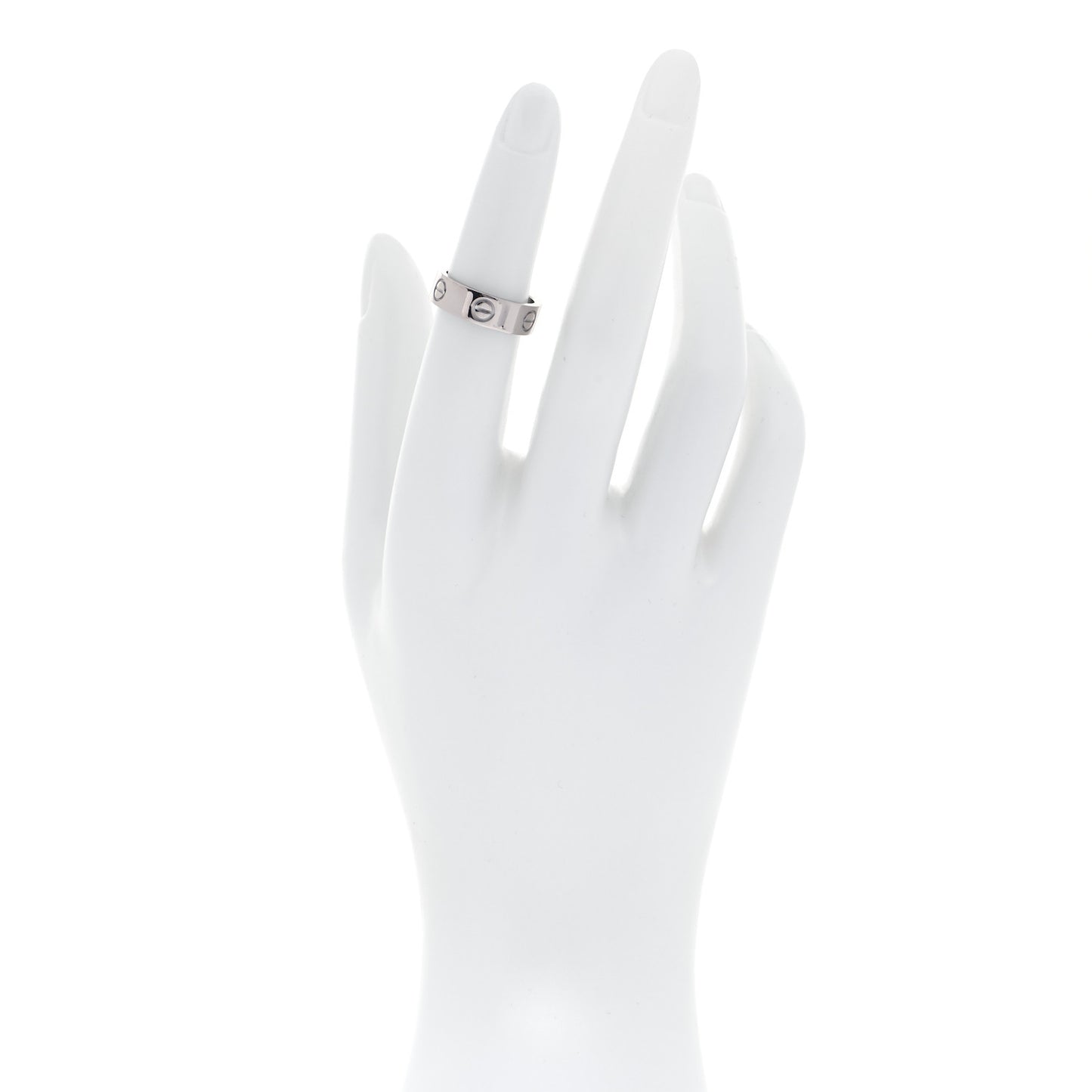 18K White Gold 5.5mm LOVE Ring 50 5.25