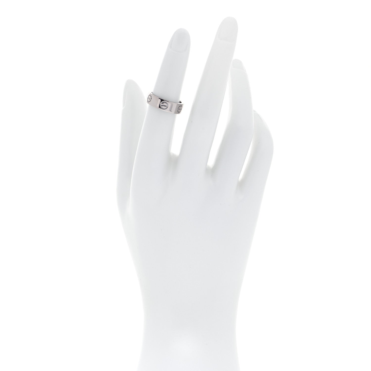 Cartier 18K White Gold 5.5mm LOVE Ring 50 5.25 2 of 5