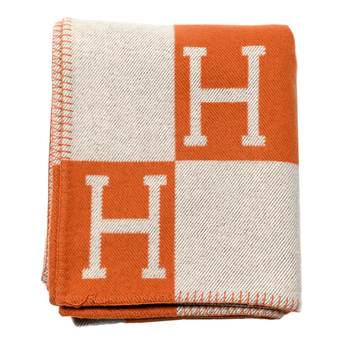 Wool Cashmere Signature Classic Avalon Blanket Ecru Potiron