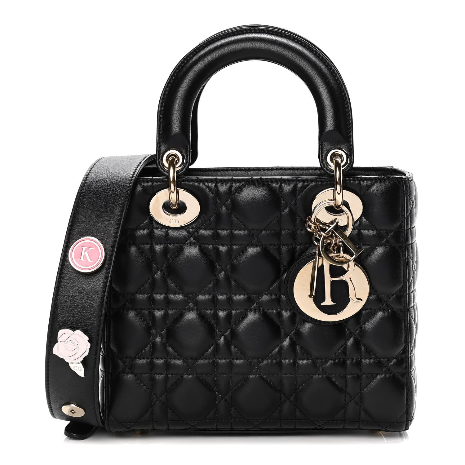 Christian Dior Lambskin Cannage Small Lucky Badges My Lady Dior Black 1 of 14