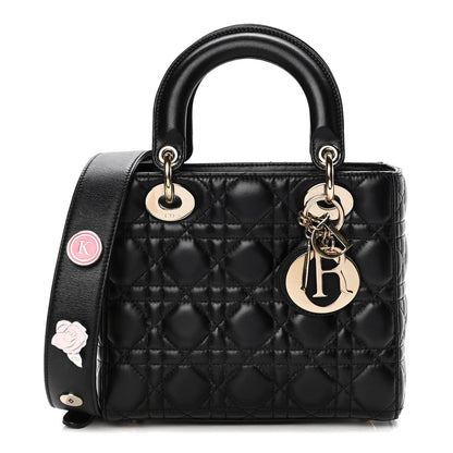 Christian Dior Lambskin Cannage Small Lucky Badges My Lady Dior Black 1 of 14