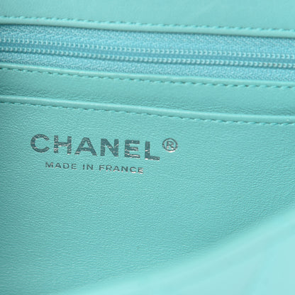 Chanel Lambskin Quilted Mini Rectangular Flap Light Blue 6 of 14