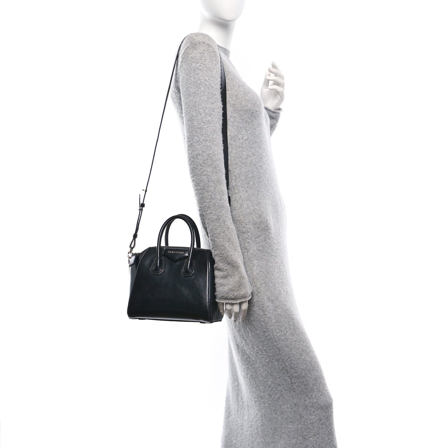 Givenchy Shiny Lord Calfskin Mini Antigona Black 2 of 10