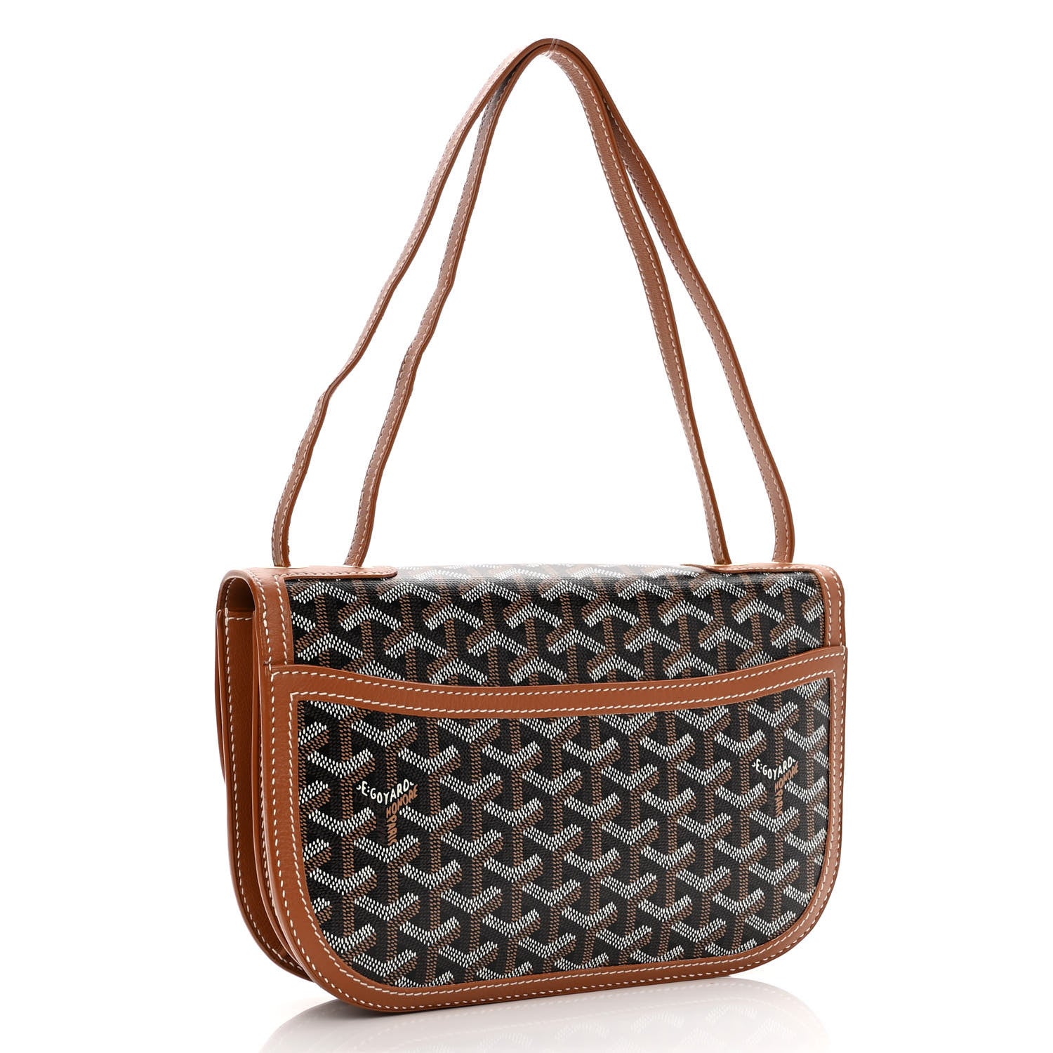 Goyard Goyardine 233 PM Shoulder Bag Black Gold 3 of 11
