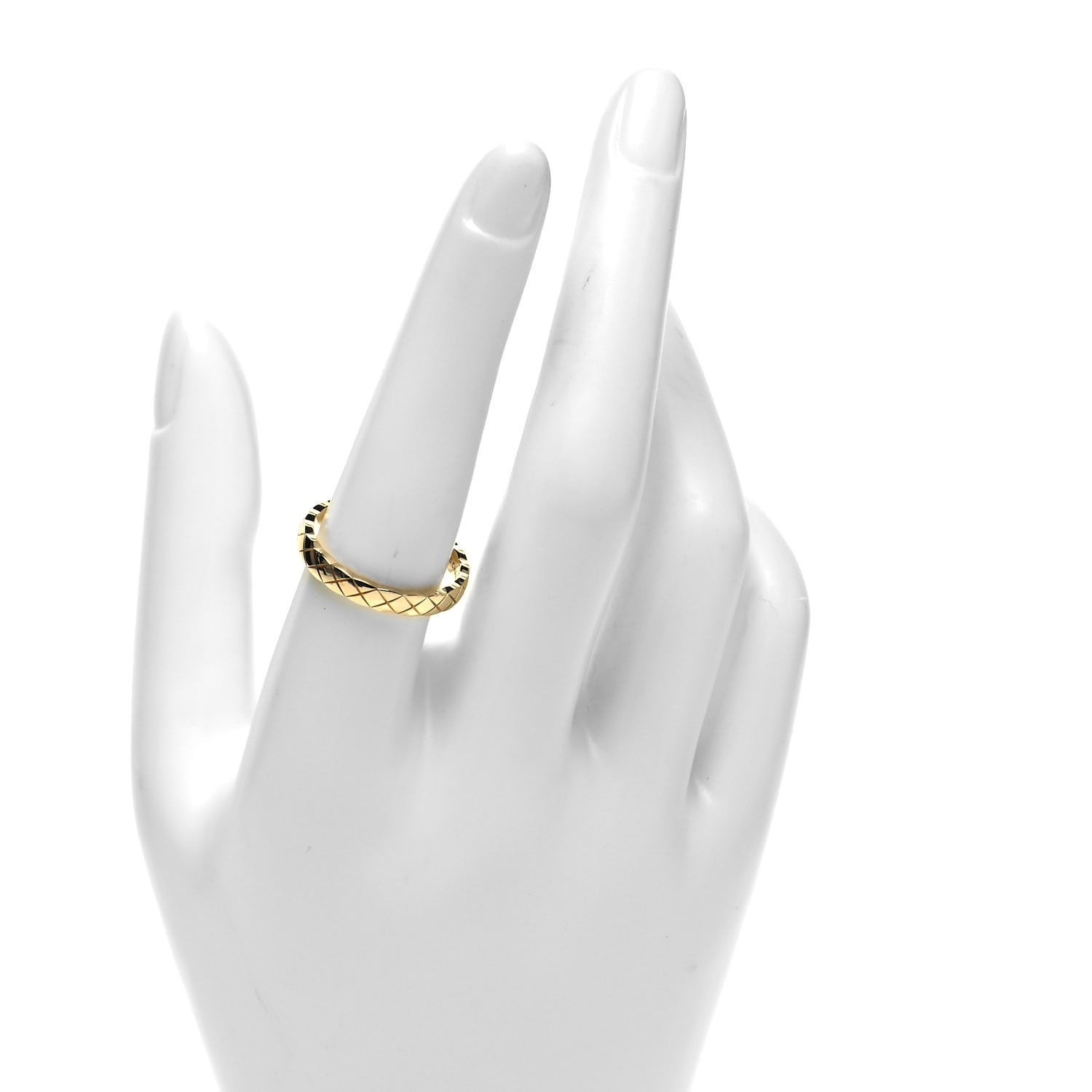 Chanel 18K Yellow Gold Mini Coco Crush Ring 58 8.25 2 of 4
