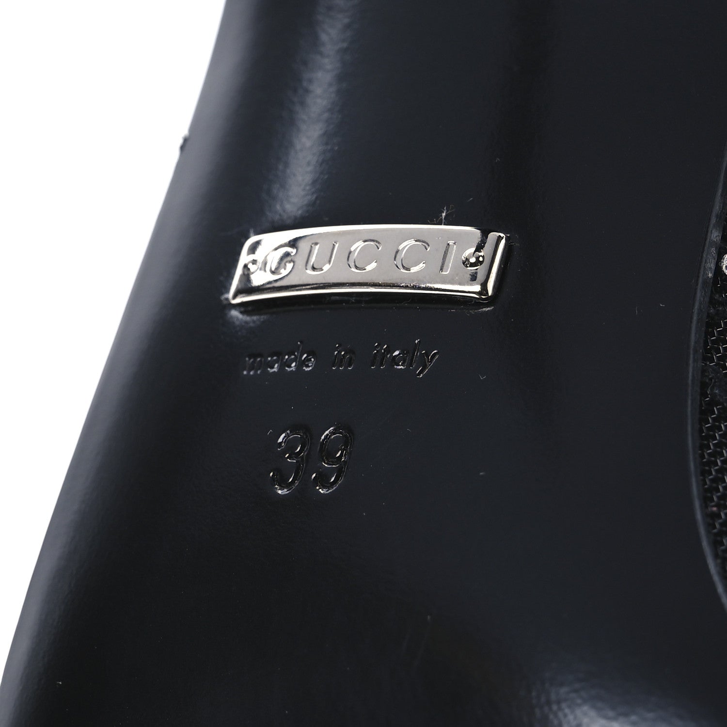 Gucci Tela Retino Kid Scamosciato Crystal GG Monogram Square Demi Boot 39 Black 8 of 11