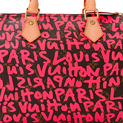 Louis Vuitton Monogram Graffiti Speedy 30 Fuchsia 8 of 10