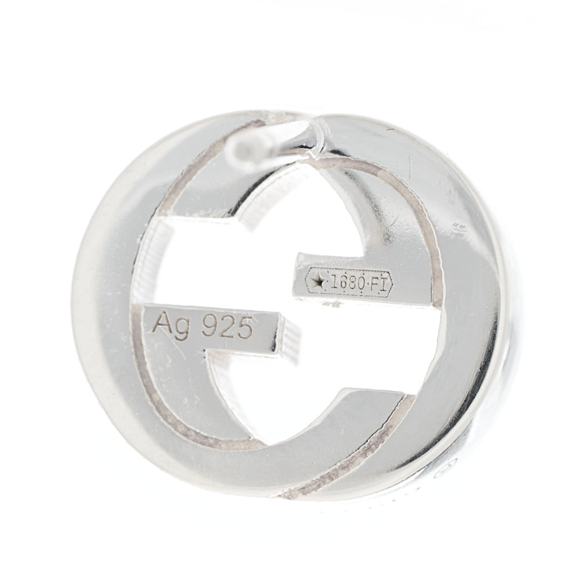 Sterling Silver Interlocking GG Stud Earrings