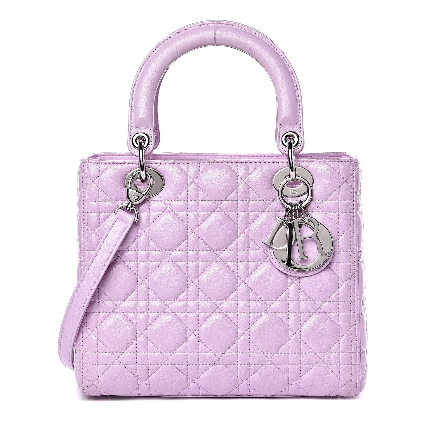 Lambskin Cannage Medium Lady Dior Pink