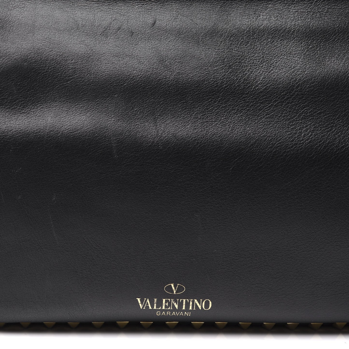 Vitello Medium Rockstud Tote Black