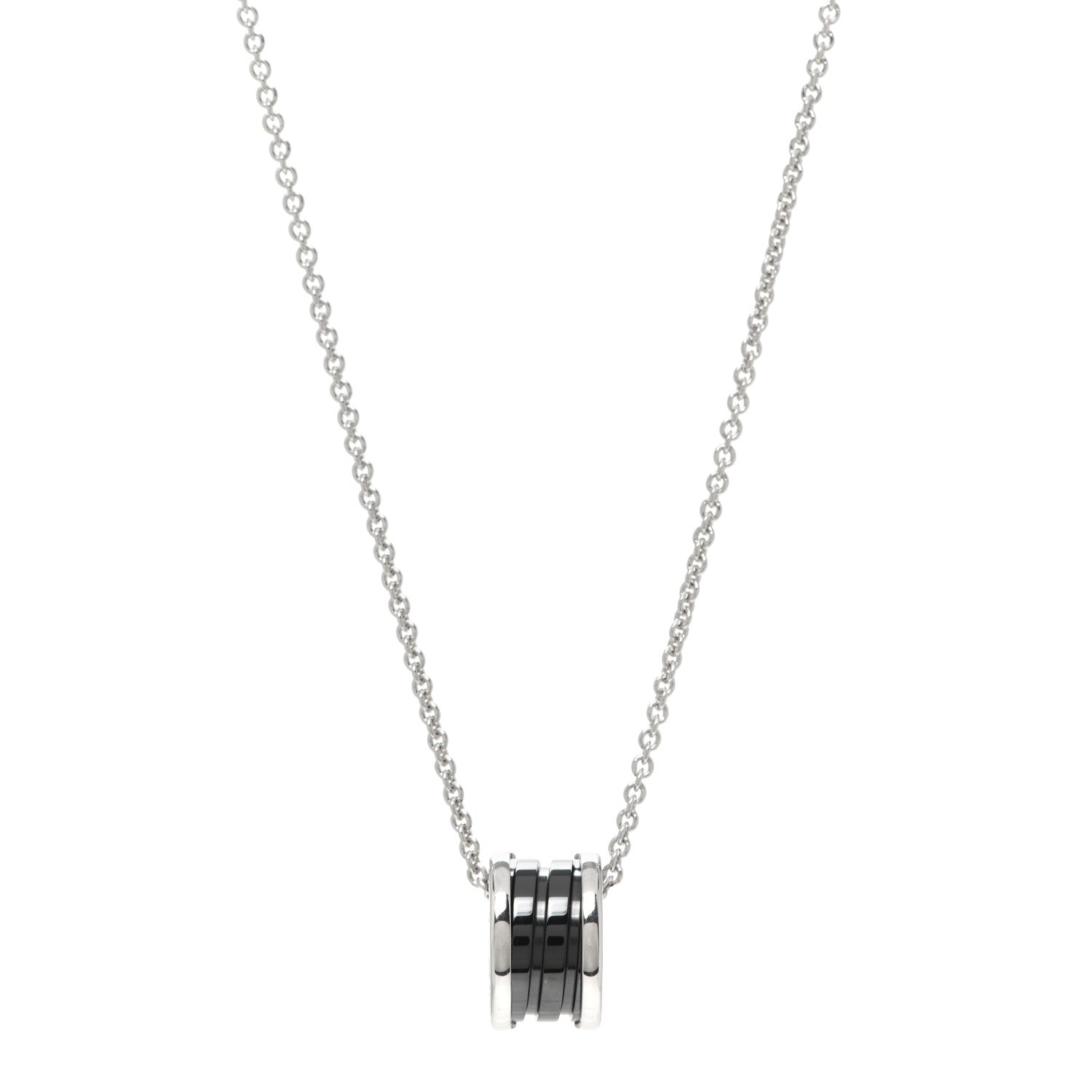 Bulgari Sterling Silver Ceramic Save The Children Pendant Necklace 1 of 5