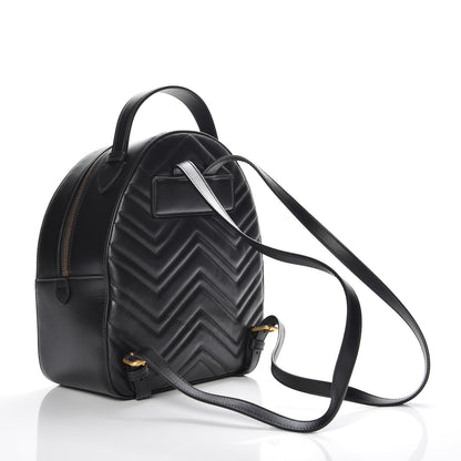 Gucci Calfskin Matelasse GG Marmont Backpack Black 3 of 8