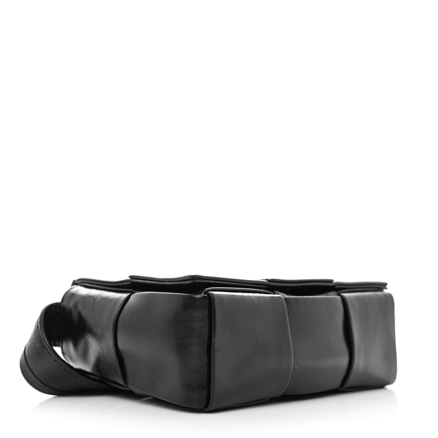 Lambskin Maxi Intreccio Candy Cassette Crossbody Bag Black